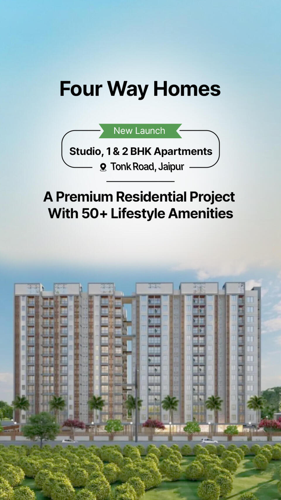 Studio Apartment in Four Way Homes, Tonk Road